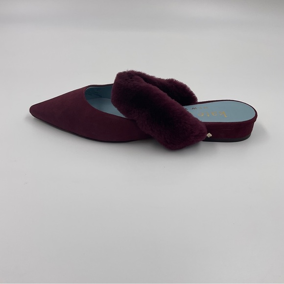 Kate Spade NWT Marielle Mules Suede NIB in Grenache Color Women’s Size 6B - Picture 9 of 16
